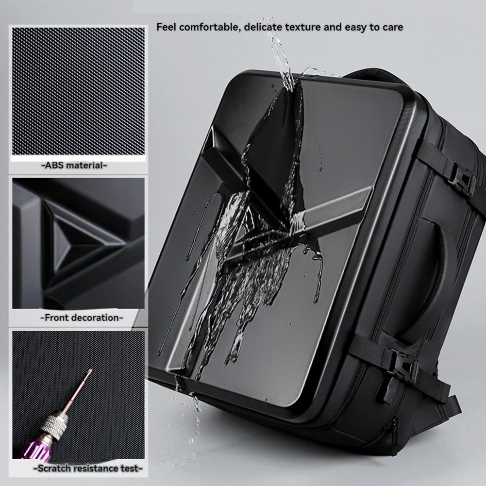

NEW-Hard Shell Laptop Backpack For Men Business Travel Backpacks With USB Port Wet Pocket For Weekender, Traveling Daily