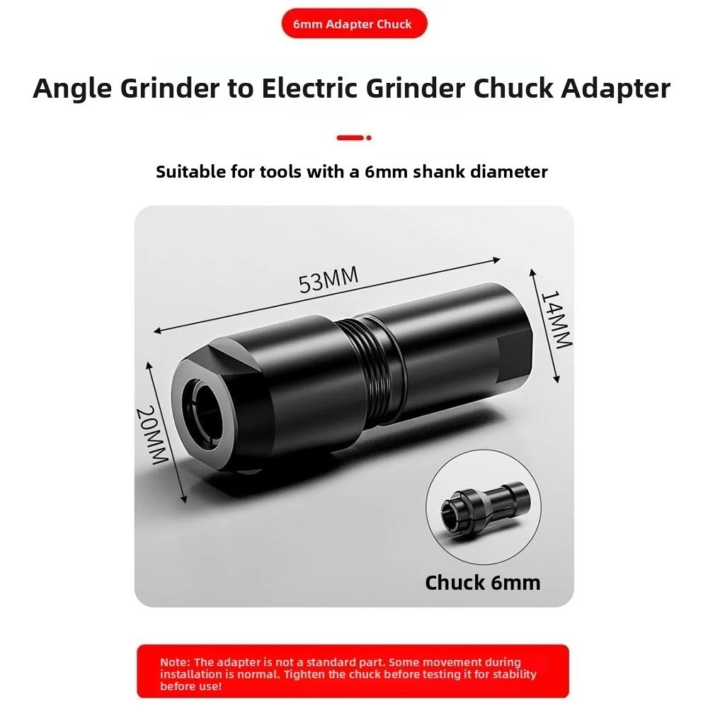 Accessorio per smerigliatrici angolari da 3/6 mm Convertitori filettati con testa di conversione per smerigliatrice angolare elettrica durevole multifunzione