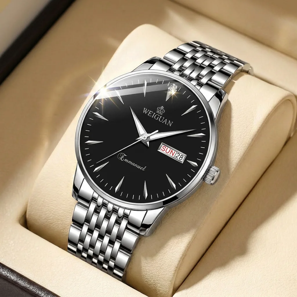 1pcs Men's black dial alloy strap vintage fashion classic fashion details Quartz Watch for business party holiday
