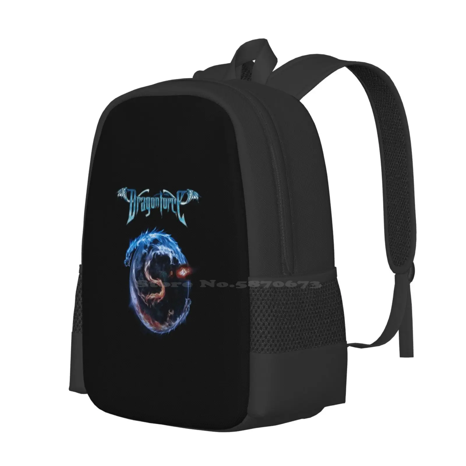 New Art Logo Dragonforce Band Genre : Metal Pattern Design Bagpack School Bags New Art Logo Dragonforce Band Sesil12 Genre Metal