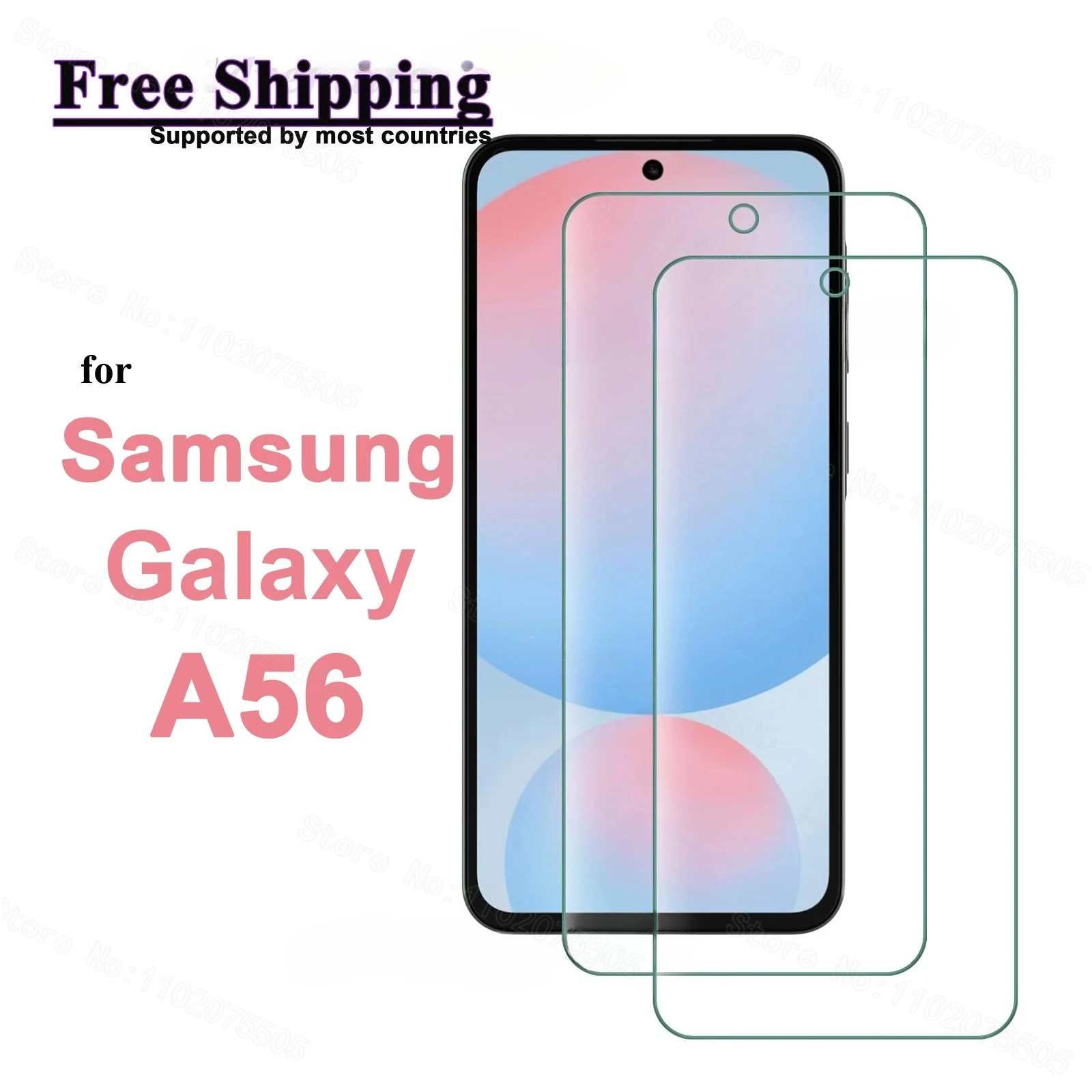 

Ultra-High Definition Screen Protector for Samsung Galaxy A56 5G Tempered Glass HD Crystal Clear 9H Anti Scratch Case Friendly