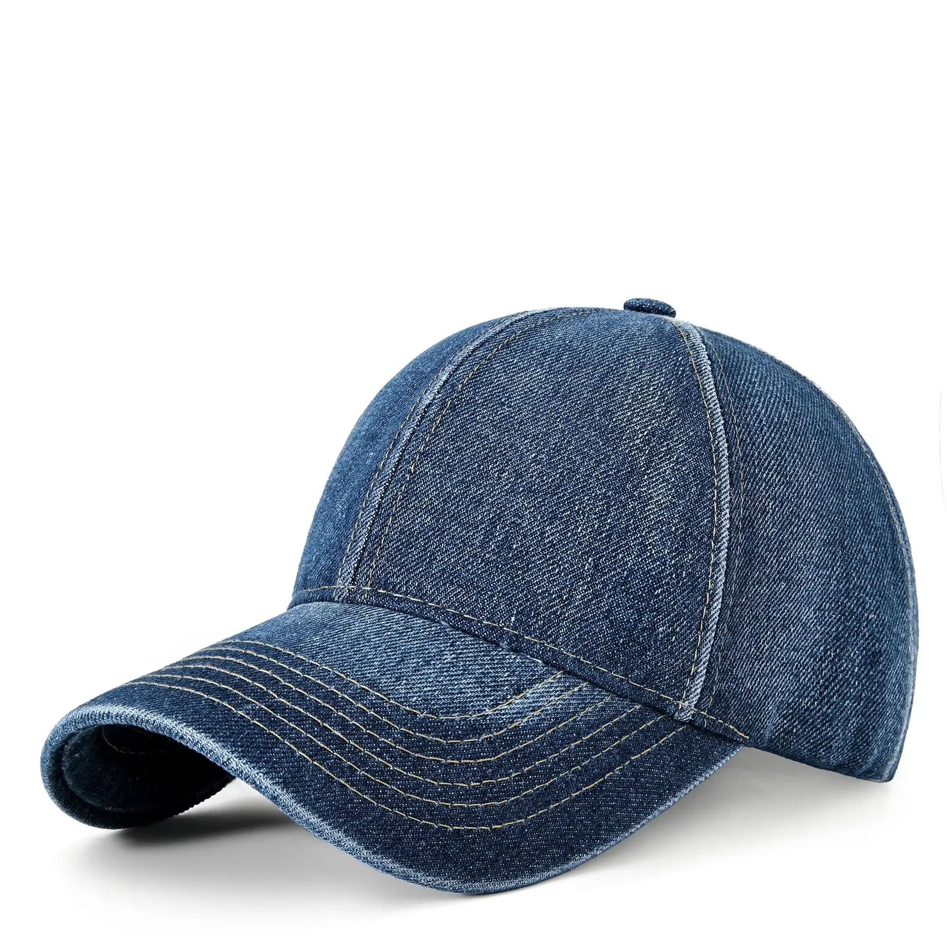 Retro Washed Denim Baseball Cap - Available in Multiple Colors - Suitable for Both Men and Women - Perfect for Daily Outings
