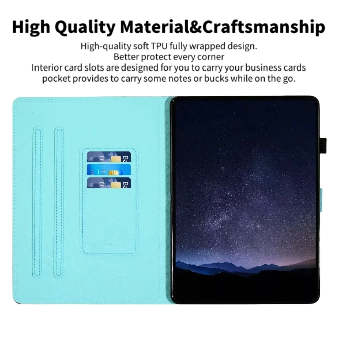 For Lenovo Tab Idea 11/Tab M11 Case 11inch Flip with Card Pocket Tablet Cases For Lenovo Xiaoxin Pad 2024/2025 Cover TB-336ZU