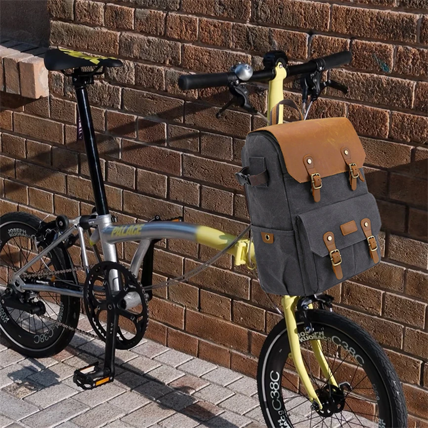 Jklitepro Bicycle Front Bag DSLR Camera Drone Backpack Waterproof Canvas Outdoor Photography Package For Brompton Bag