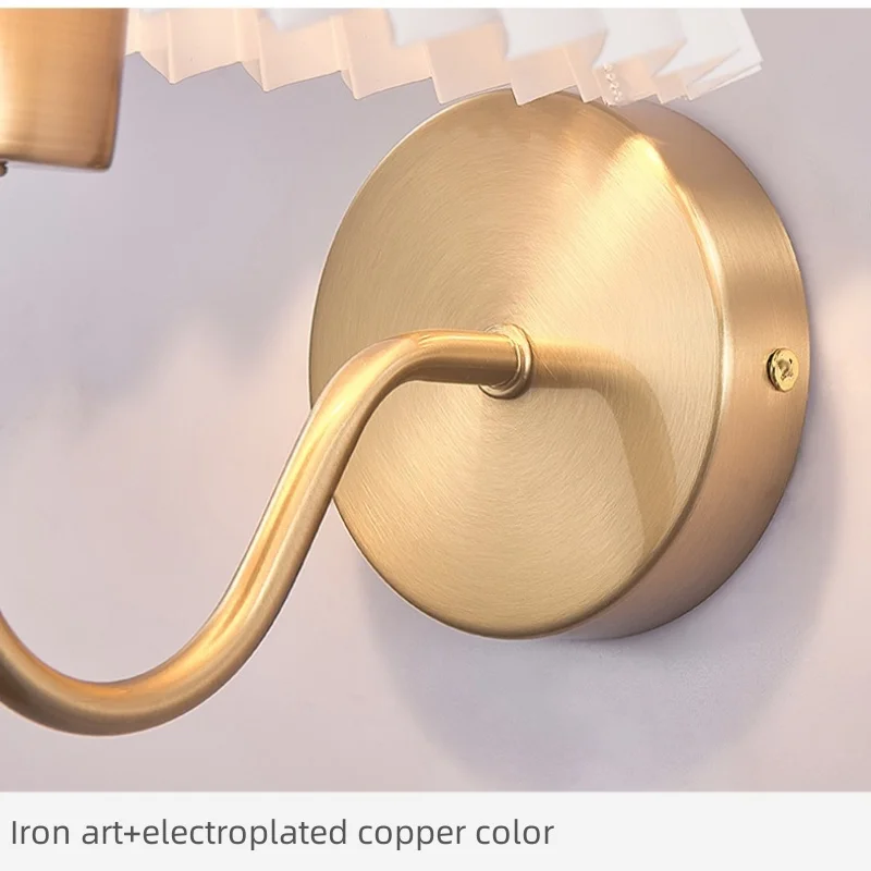 الشمال الرجعية الجدار مصباح على شكل مروحة مطوي الإبداعية الجدار مصباح غرفة المعيشة غرفة الطعام غرفة نوم السرير مصباح ديكور المنزل