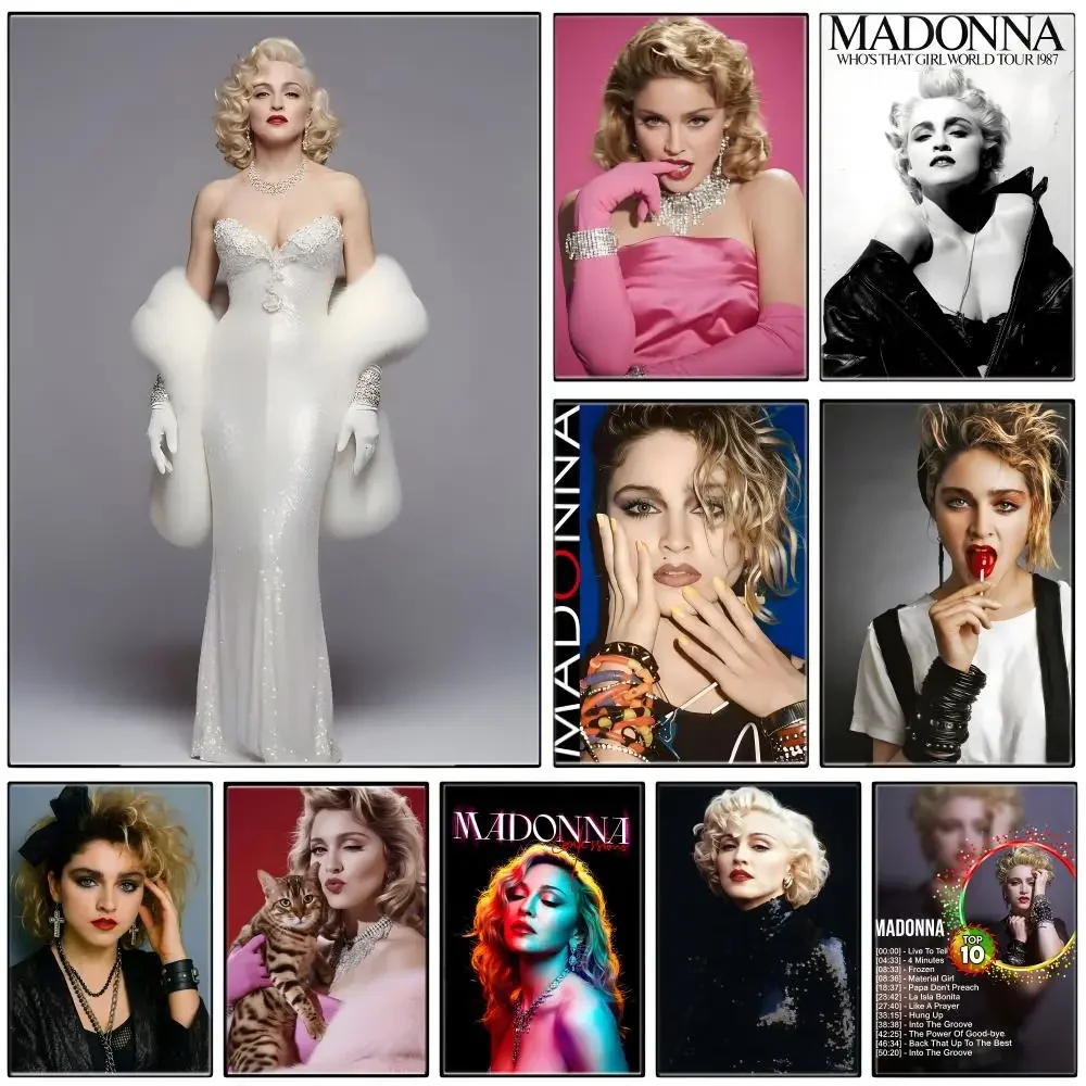Star M-Madonnas Poster Self-adhesive Art Waterproof Paper Sticker Coffee House Bar Room Wall Decor