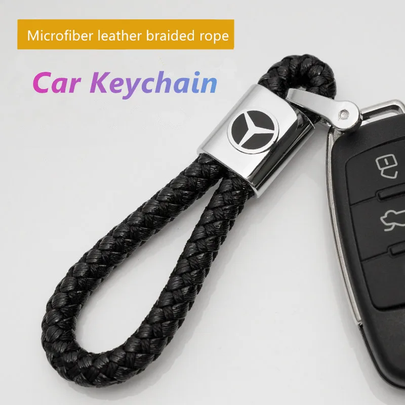 Car Braided Keychain Holder Auto Key Rope Keyring for Mercedes Benz New B/C/E Class A Class C200L GLC GLK New CLA GLA