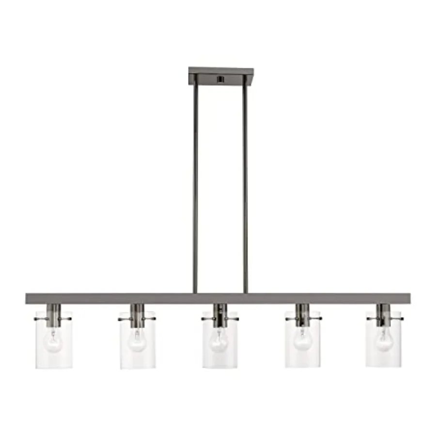 

Lighting 46155-46 Munich Linear Chandelier Black Chrome