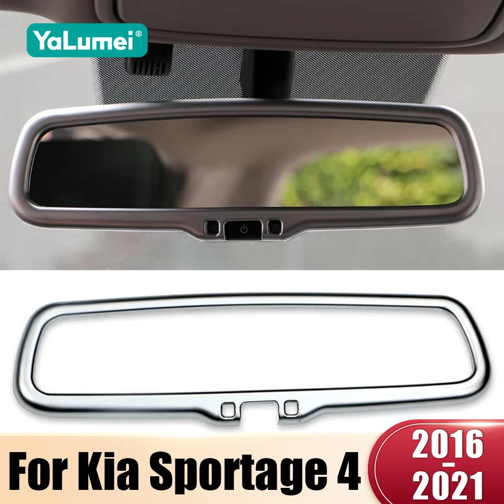 Für Kia Sportage 4 QL 2016 2017 2018 2019 2020 2021 ABS Auto Innen Rückspiegel Abdeckung Endoskop Rahmen Trim Abdeckung Aufkleber