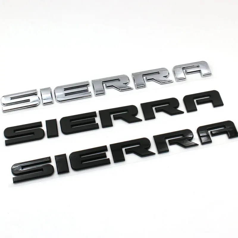 

SIERRA new old emblem letter logo car stickers for GMC sierra rear trunk modified Universal Accessories body decoration label