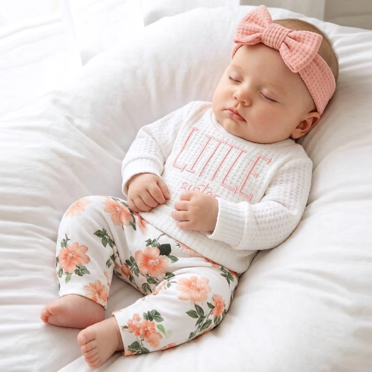 conjunto-de-fotos-para-bebe-menina-ylsteed-irmazinha-3-pecas-top-de-malha-waffle-calca-floral-e-faixa-de-cabelo-com-laco-roupa-de-saida-da-maternidade-para-recem-nascidos