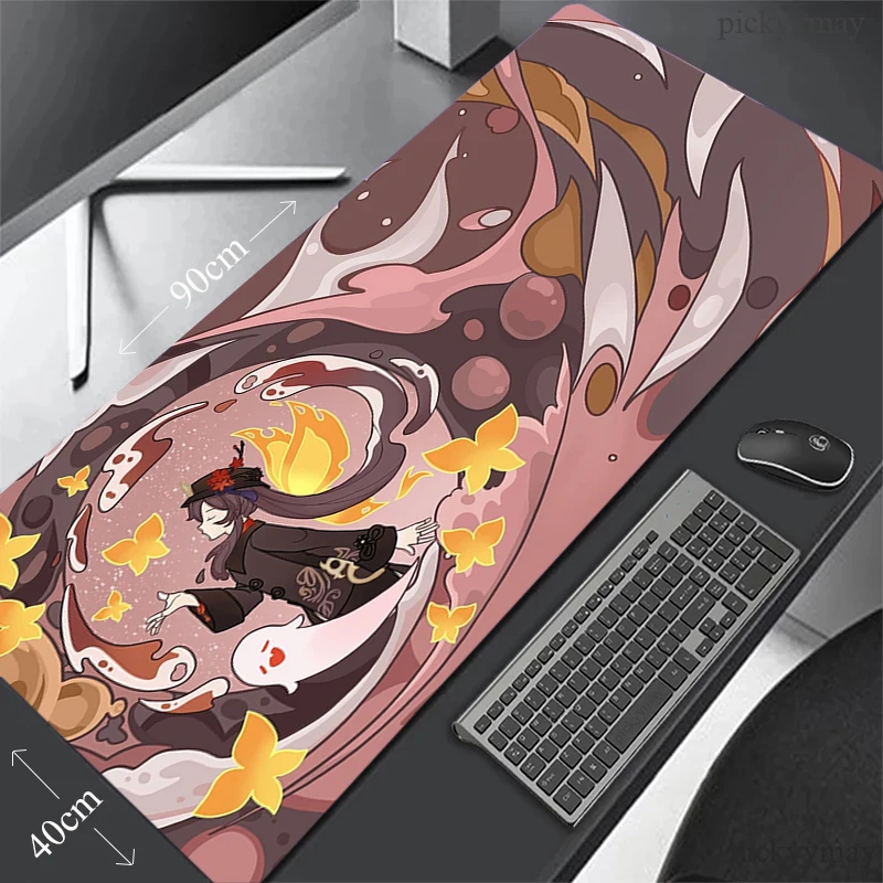 

Large Mausepad Genshin Impact Коврик Для Мыши Gaming Laptops Gamer Keyboard Pad Accessories Deskmat Mouse Mat XXL Mousepad 90x40