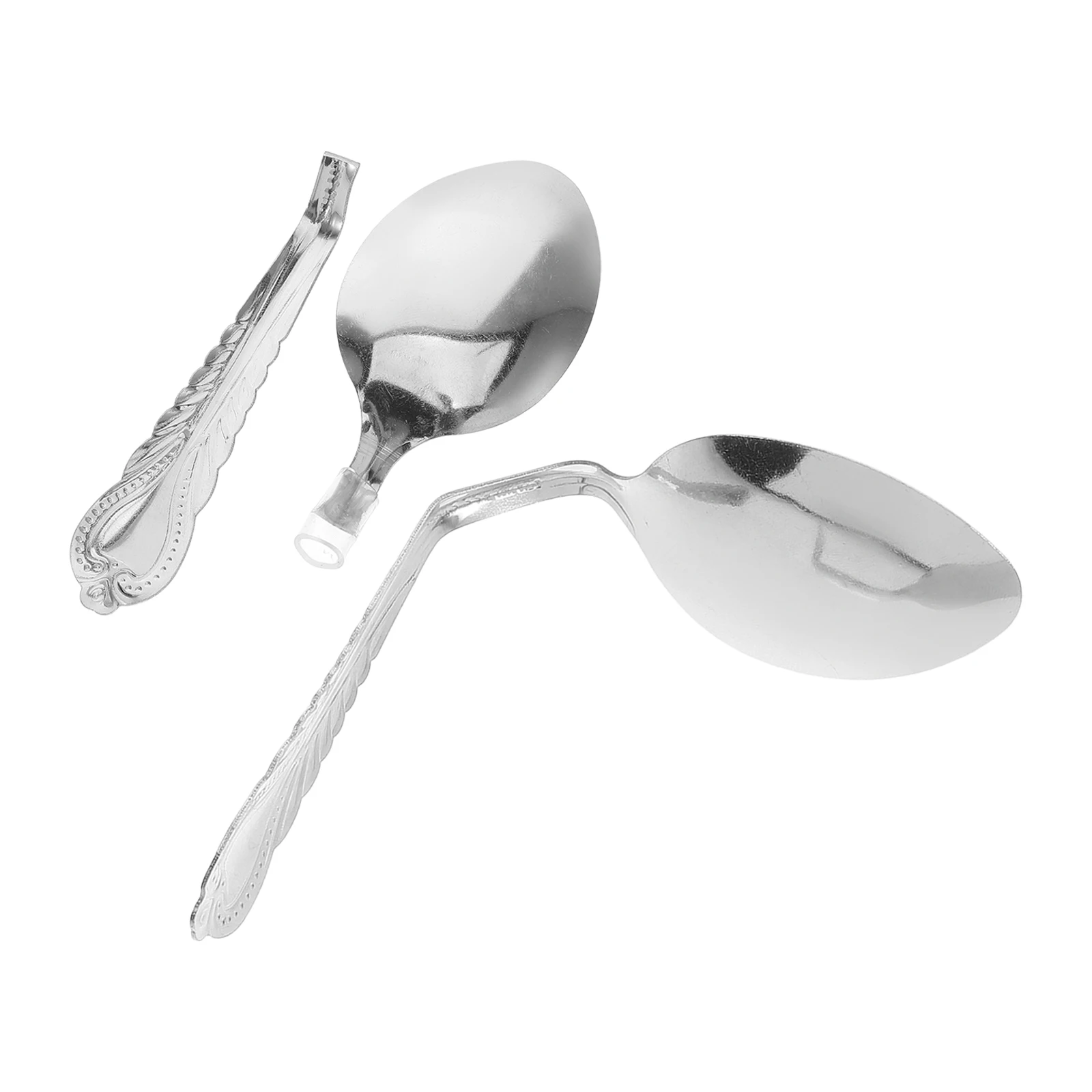 

2 Pcs Mind Bending Spoon Trick Magician Props Toy Metal Unique Design Close Up Toys