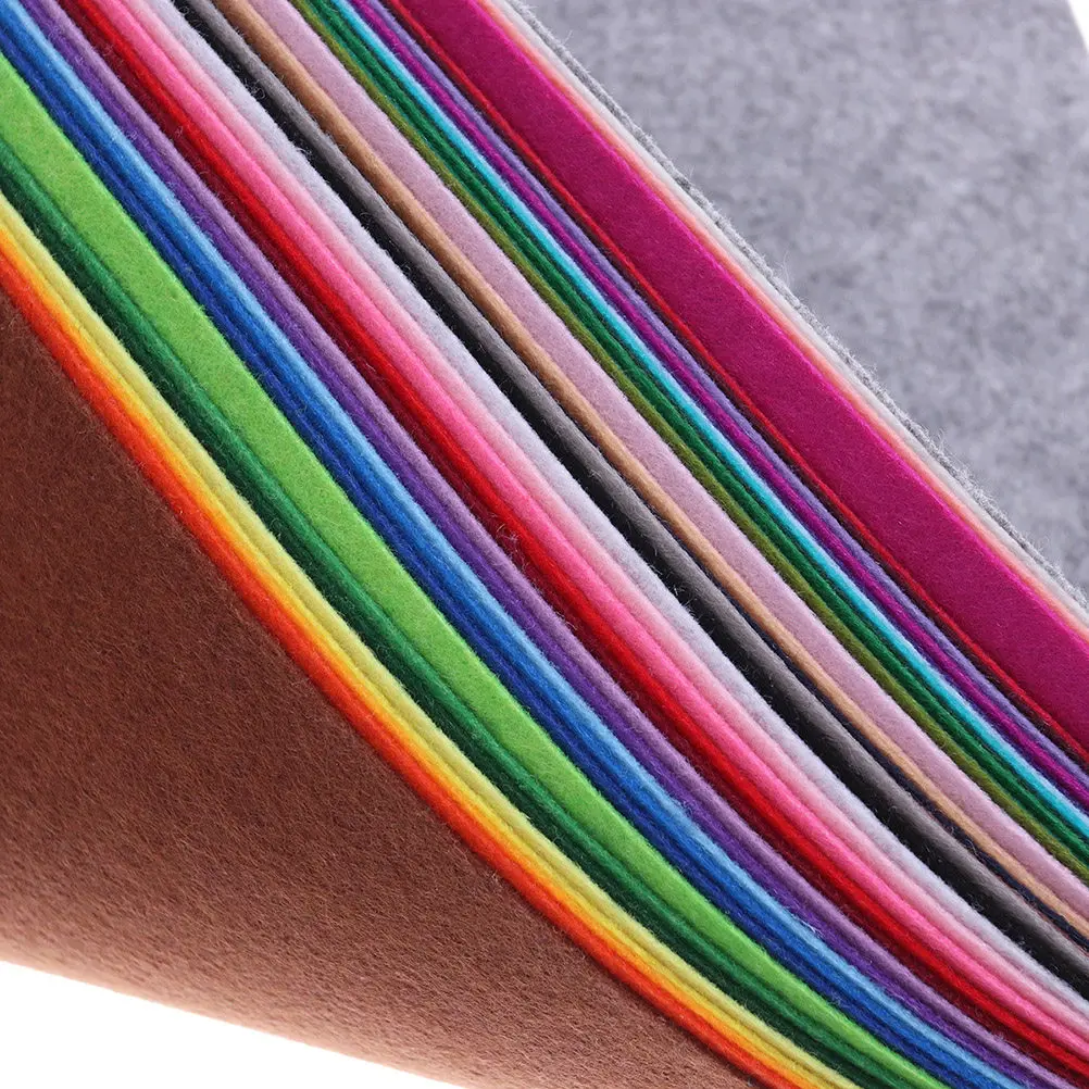 40Pcs 10x15cm Multicolor Nonwoven Fabric Sheets Premium Craft Felt Sheets for DIY Art Sewing Gluing Stapling Painting view 6