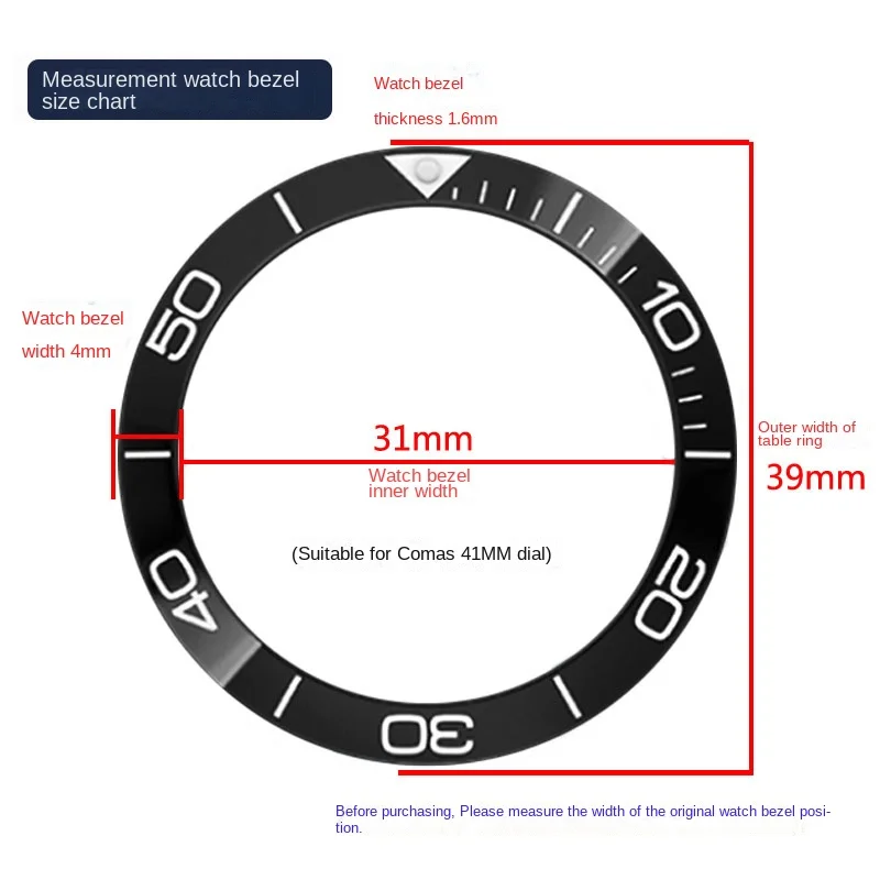 Blue Green Black Luminous Ceramic Bezel Insert Dial for Longines comcast L3 scale outer ring 39 41mm L3 Watch L3.742 Replacement