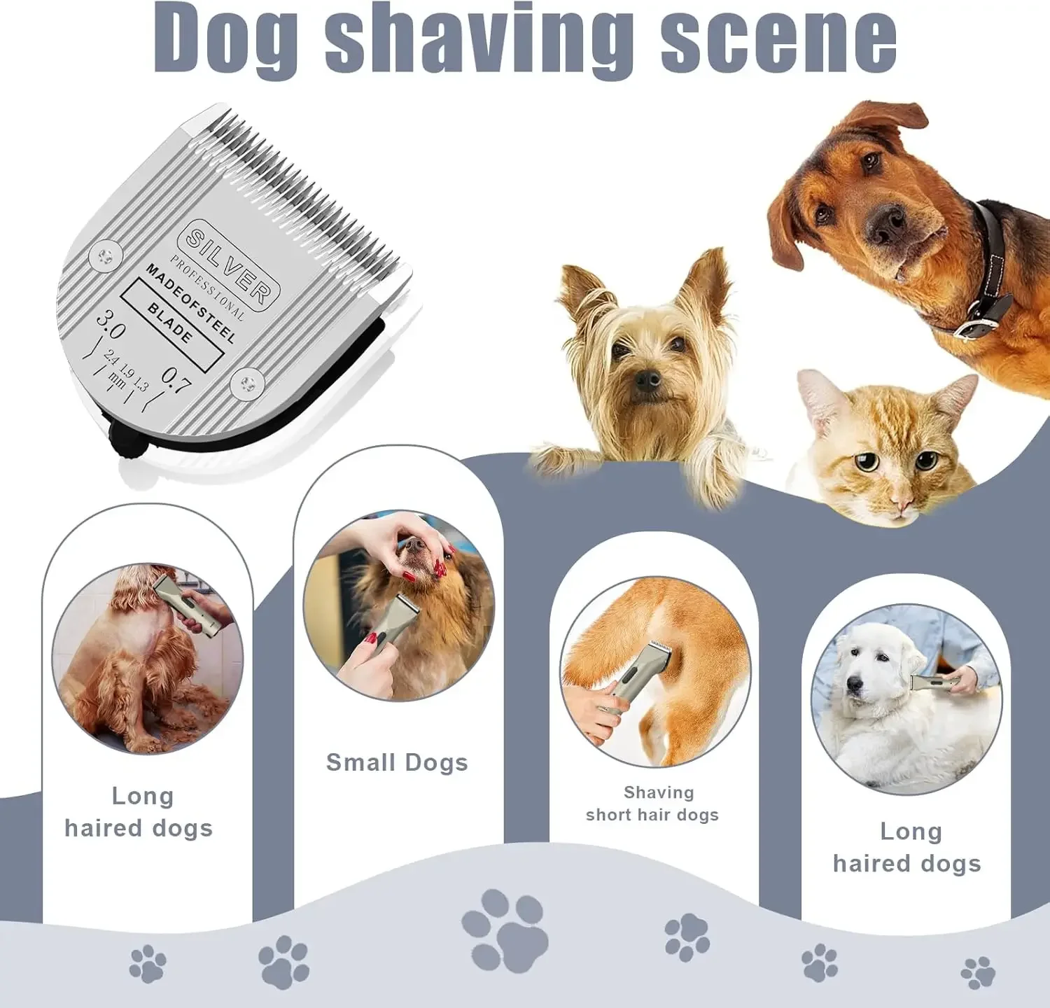 5-in-1 abnehmbare Ersatzklingen, professionell, für Wahl Animal Bravura, Chromado, Creativa, Figura Hundeschermaschinen zur Fellpflege – Detail 7