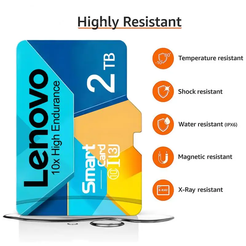 100% Lenovo 2TB SD Memory Card classe 10 SD/TF Flash Mamery Card 1TB Micro TF SD Card per Smartphone e Tablet PC originale