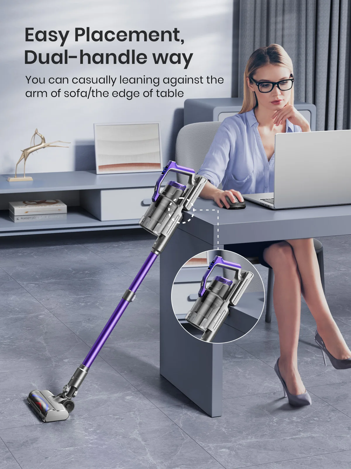 Honiture cordless vacuum cleaner battery for carpet animal hair, 450W, 38000PA car vacuum cleaner powerful wireless home appliance