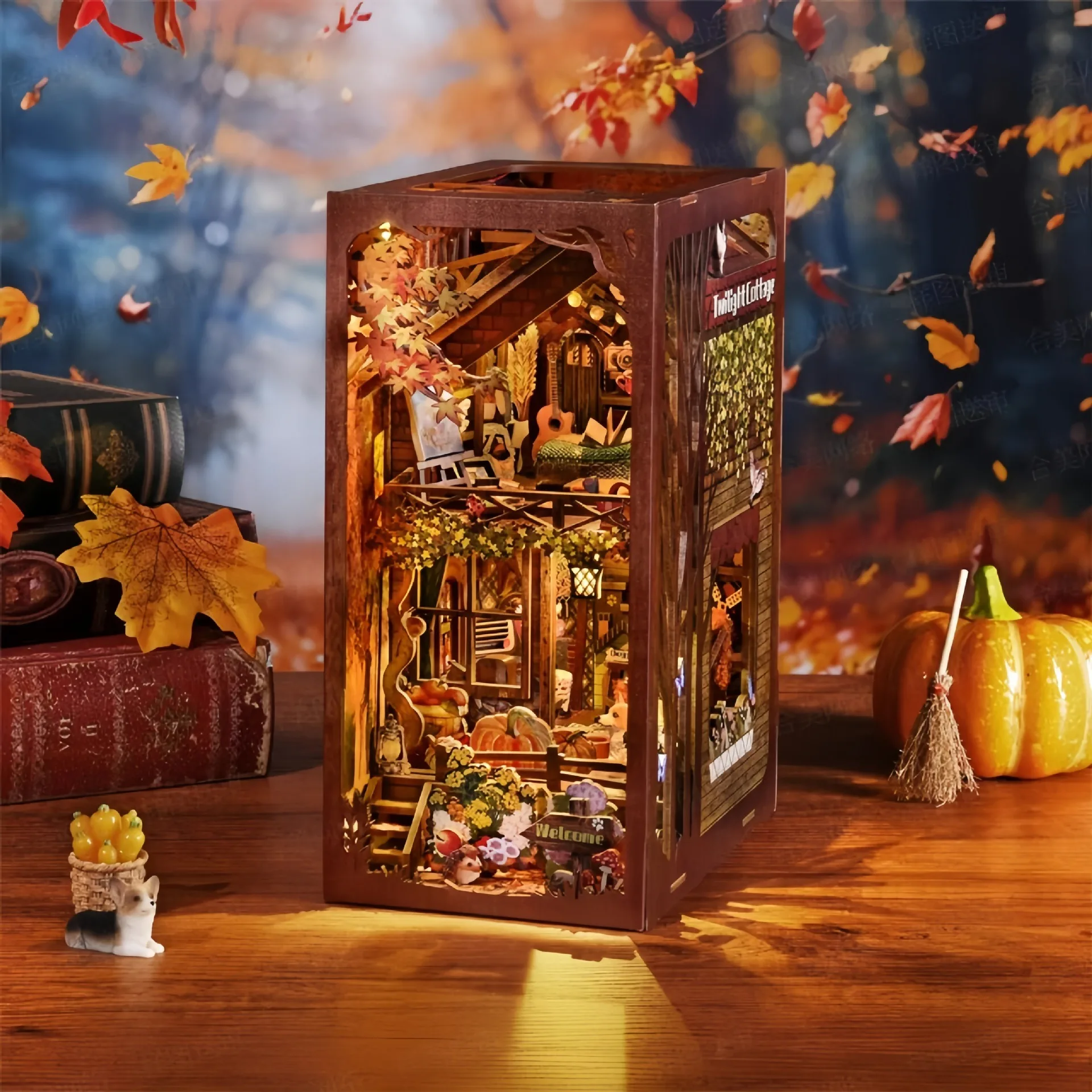 maison-miniature-en-bois-a-construire-soi-meme-style-'twilight-cottage'-puzzle-3d-serre-livres-kit-de-construction-de-maison-de-poupee-fait-main-cadeau-pour-adultes-et-adolescents