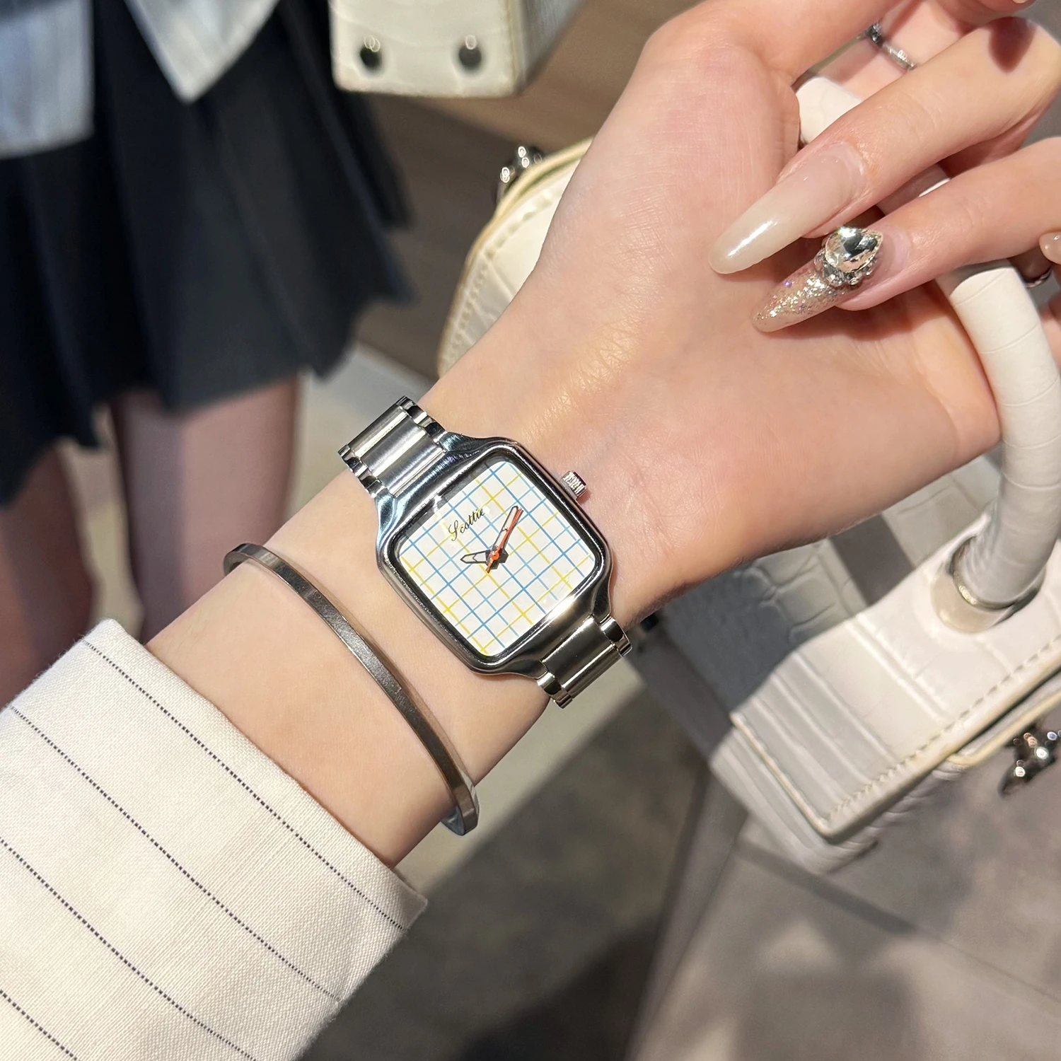 الدوبامين موضة ساعة نسائية 2025 جديد فاخر المتخصصة ساعة كوارتز عادية بسيطة لطيف الفتاة ساعة كلية نمط ساعة متقدمة #3