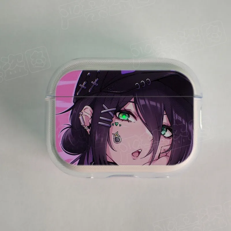 Cool M-Makima Chainsaw Man  Earphone Case For Apple AirPods 4 3rd 2 Pro3 Transparent Cover For Airpod 1 3 Protective Box Shell