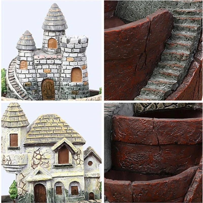  Resin Flower Pot for Planter Home Garden Micro-Landscape Decor Crafts，Stone Room