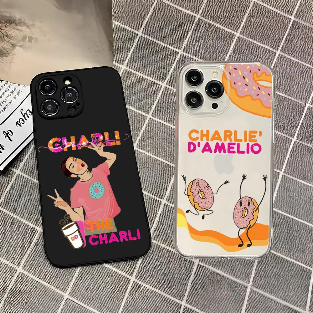 Charli Damelio Donut Phone Case for iphone 16 15 14 13 Pro Max Mini 11 12 Xr X Xs 7 8 Plus Cover