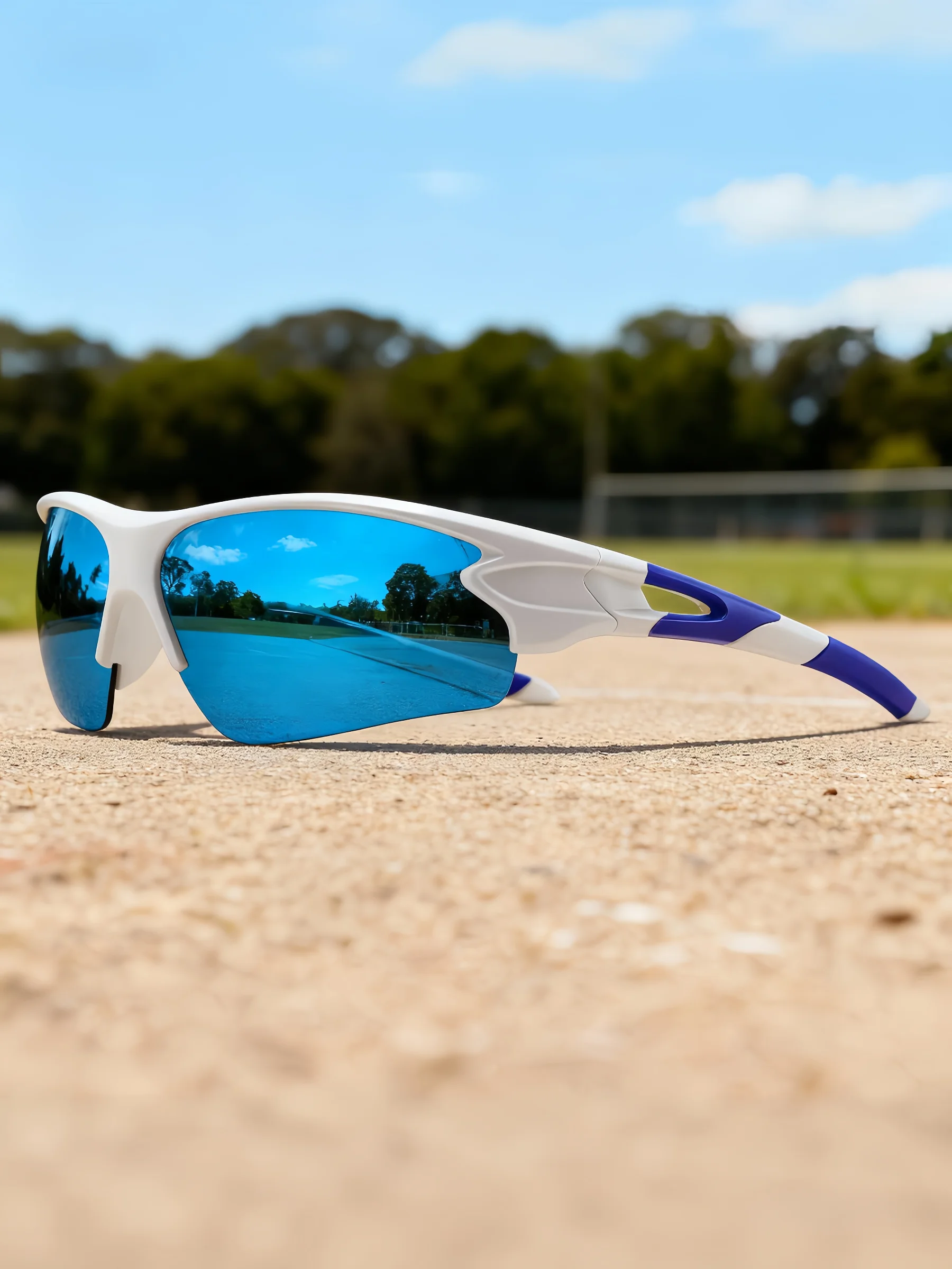 AliExpress NONE Classic Colorful Sports Sunglasses - Wraparound Design, Unisex Comfort Fit for Cycling, Running, Hiking & Outdoor