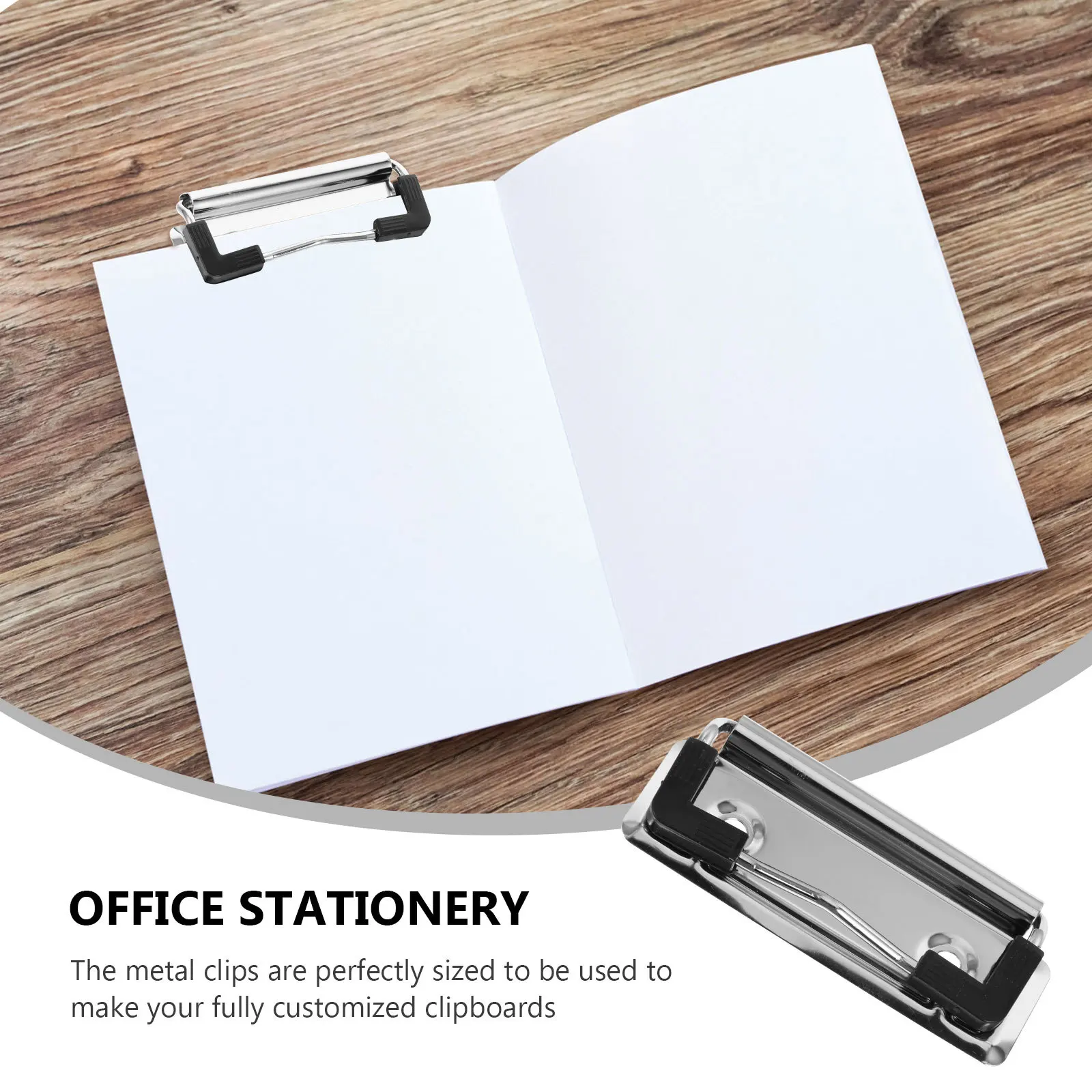 

15Pcs Standard Metal Clipboard Clips Low Profile Spring-Loaded Clamp for School Office Folder Hardboard Storage