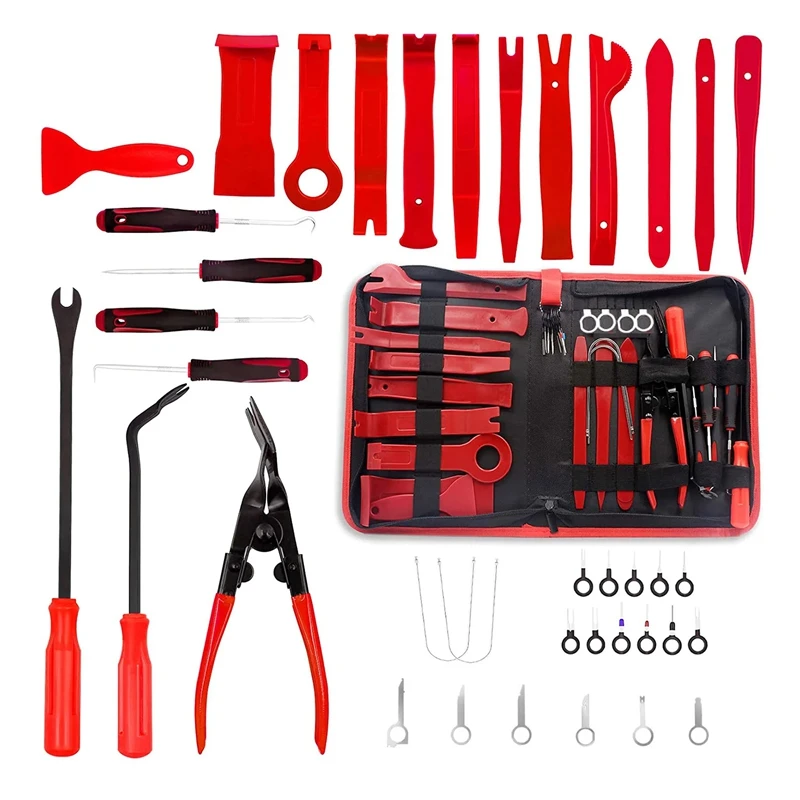 38Pcs Interior Door Clip Panel Trim Dashboard Removal Tool Kit Auto Car Repair Tool Hand Tool Set