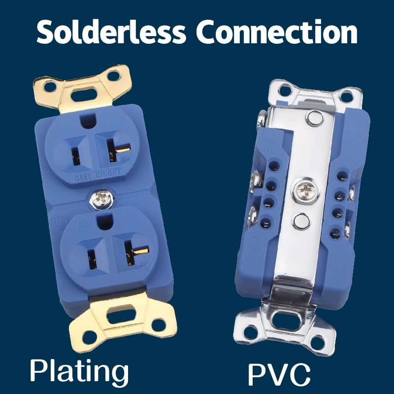 

hifi Solder-free Copper US Power Socket HiFi Audio Power Filter Power Purifier Accessories