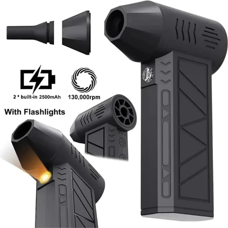 مروحة نفاثة جديدة قوية محمولة باليد لإزالة الغبار ومصدر عاصفة إعصار الكمبيوتر مع ضوء LED