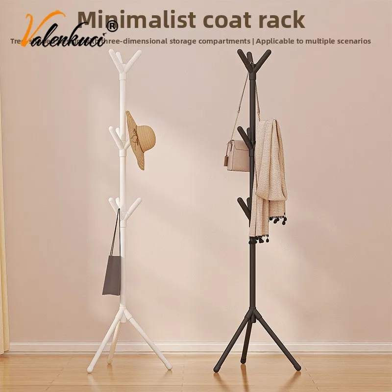 Perchero de doble capa para colgar en el suelo, perchero para sombreros, ropa para dormitorio, uso doméstico
