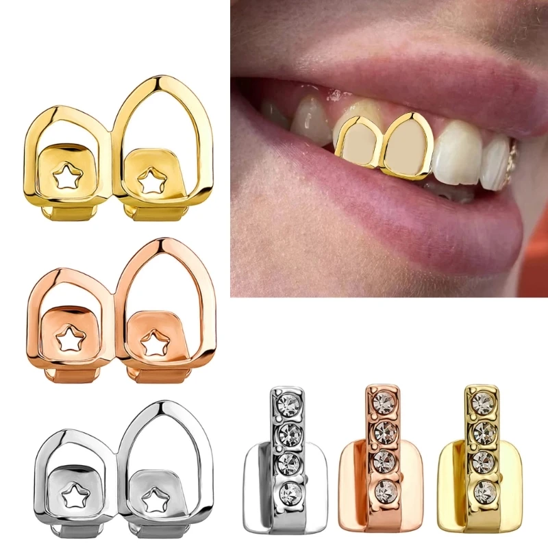 Fashion Single Vertical Bar Teeth Caps Jewelry Dental Grill Teeth Caps Ornament