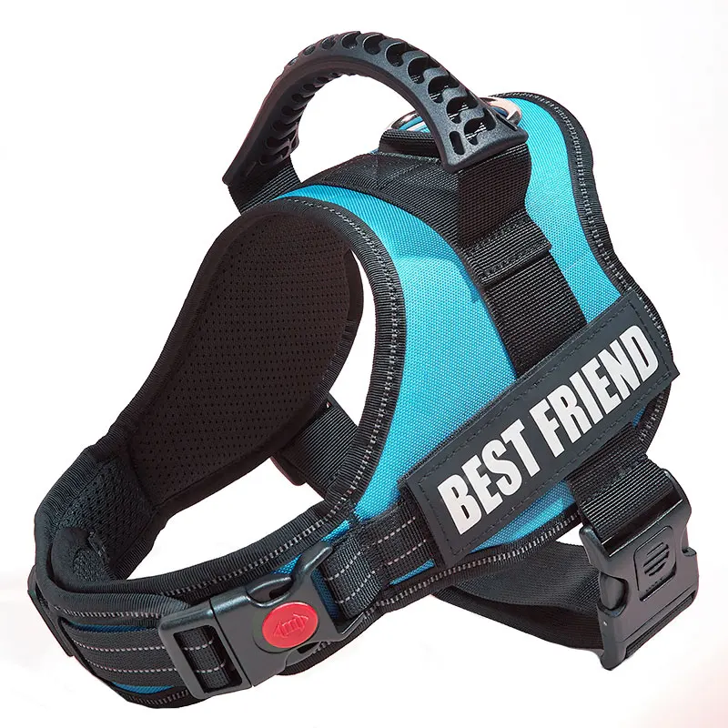 

Pet Dog Harness For Small Medium And Large Dogs Pug Chihuahua Bulldog Adjustable Breathable Vest Pet Harness Light-Blue Colors