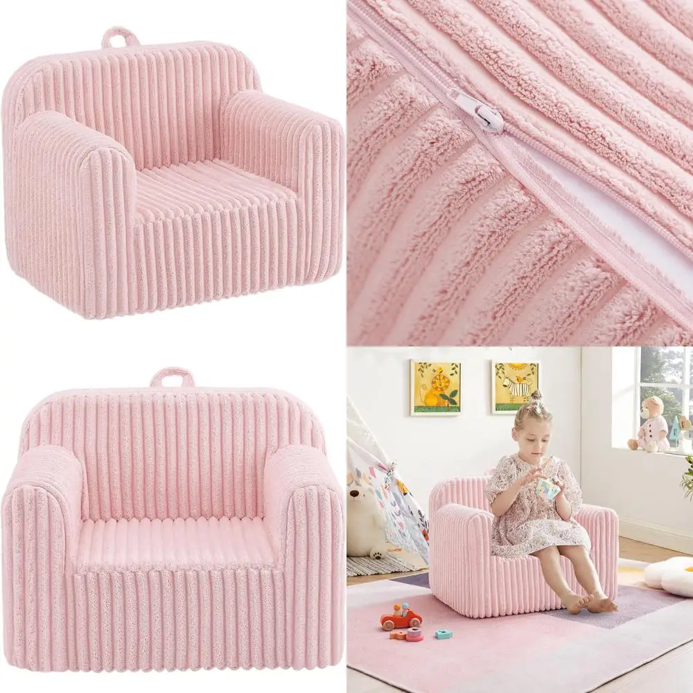 

Мебель Ulax Детские диваны-трансформеры Детский раскладной диван - Кресло для отдыха 2-в-1 (розовый)