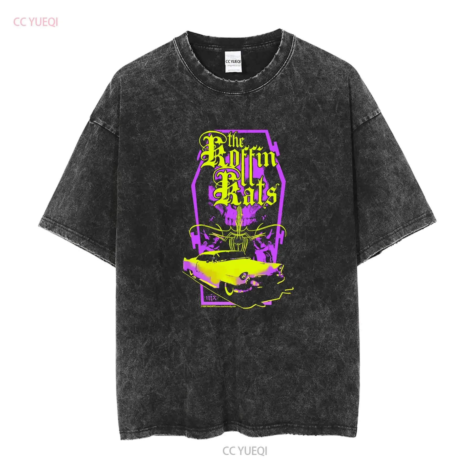 The Koffin Kats Psychobilly Machete 2007 T shirt Cotton S 4XL YA498 vintage Washed Versatile Top For Everyday Wear Stretched