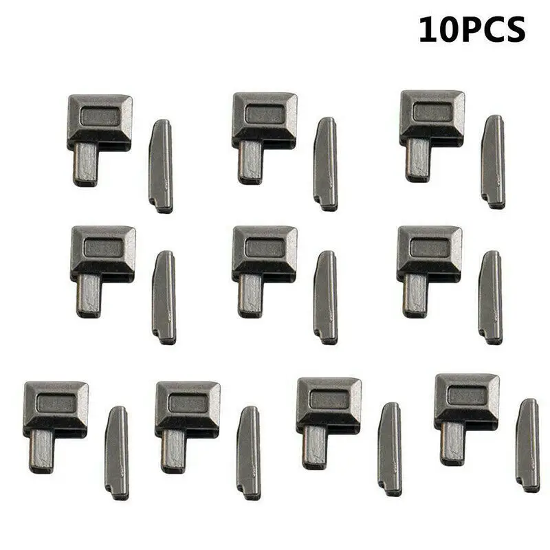 10/24/123Pcs Metal Zipper Stopper Head Zip Sliders Retainer Insertion Pin Zipper Top Ends for Coat Jacket Zipper Repair Kit