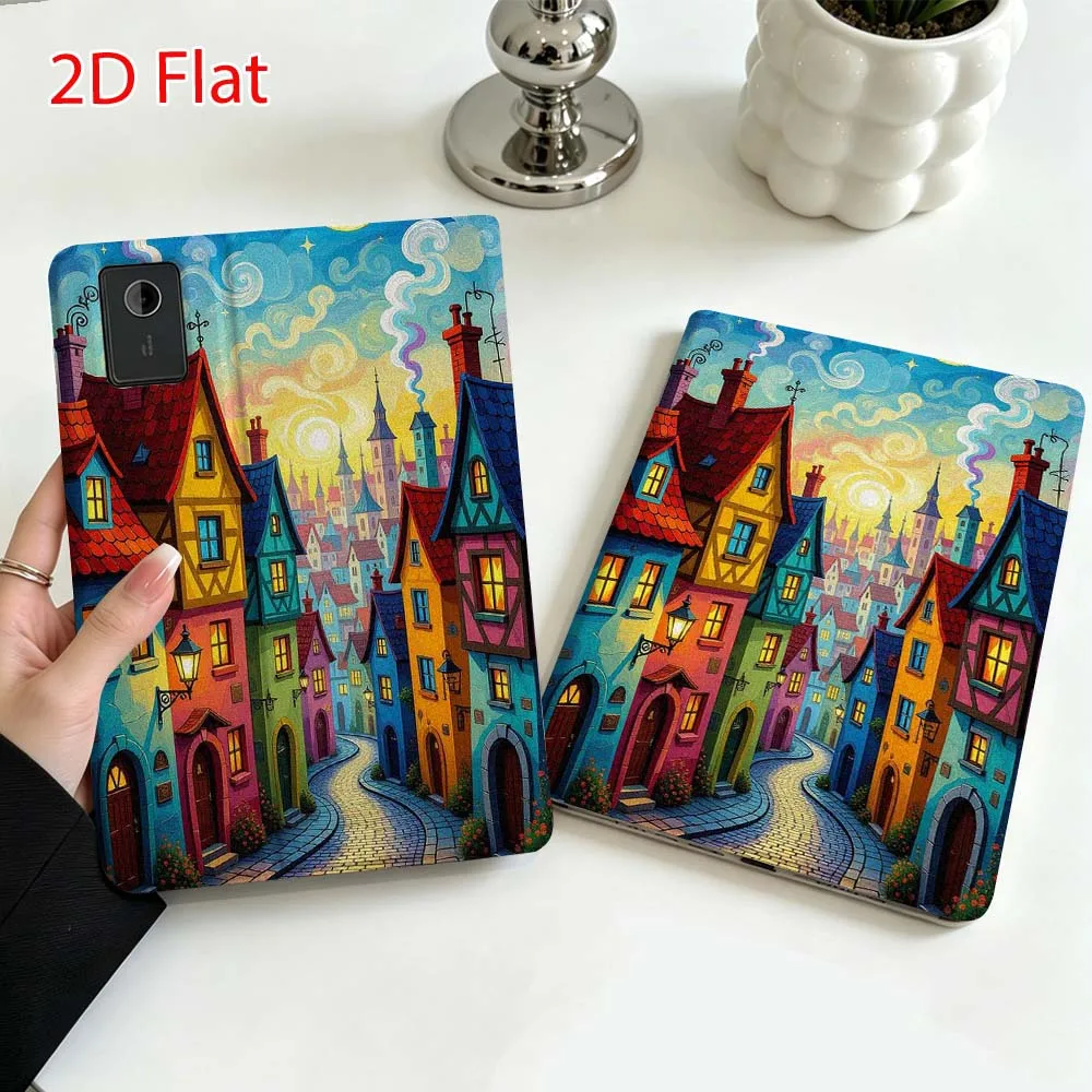 Artistic Little House For Lenovo Xiaoxin Pad Pro Tab P12 P11 11 13 11.2 inch K11 Plus Pen Tray Tablet Case Soft