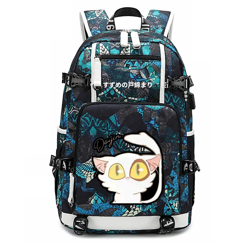 Anime Suzume Backpack Munakata Souta Cosplay Teenage Girls Student Shoulder School Bag Schoolbag Fashion Bagpack Mochila