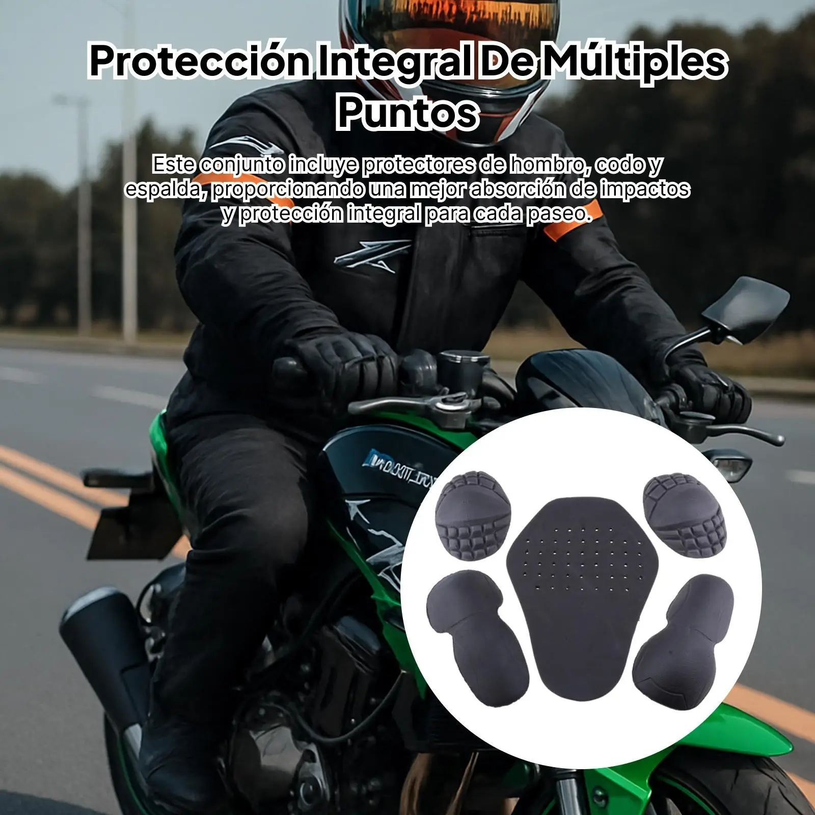 

2x 5pcs Motorcycle Riding Protection Pad Jacket Armour Insert Protector Set