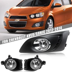 Front Bumper Fog Lamp Upgrade Kit FOR Chevrolet AVEO SONIC 2012 2013 2014 Version Additional Foglight Set