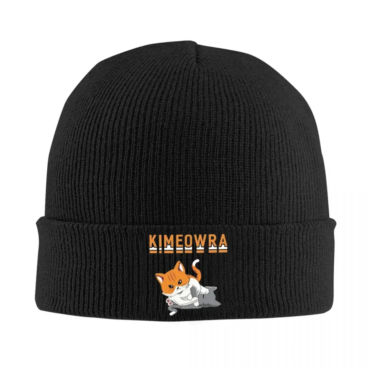 Funny Jiu Jitsu Kimura Kimeowra Cat Knitted Hat Beanies Autumn Winter Hat Warm Acrylic Casual Caps Men Women