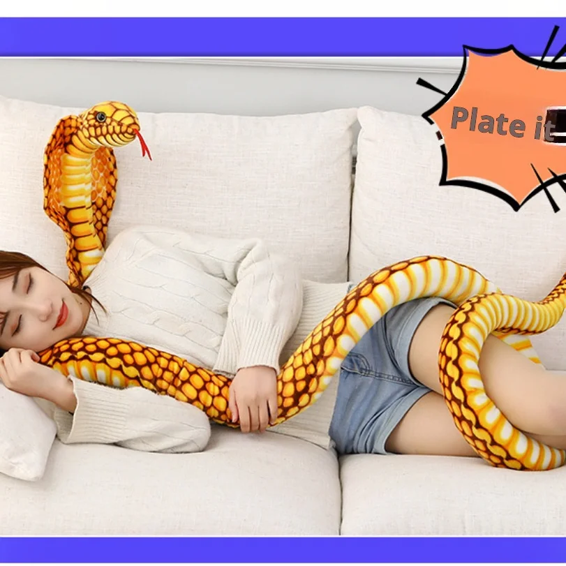 New Cross border Simulated Snake Doll Plush Toy Giant Snake Zoo Gift Doll