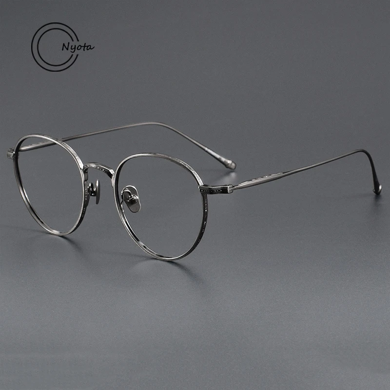 Retro Carved Ultra-Light Pure Titanium Oval Glasses Frame Men M3085 Optical Eyewear Myopia Reading Personalized Women EyeGlasses