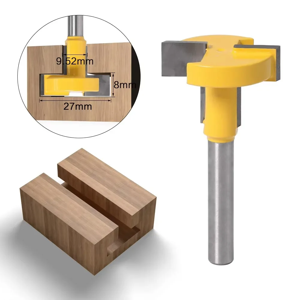 

1PC 6MM Shank Milling Cutter Wood Carving T-Slot & T-Track Slotting Router Bit Woodworking Tenon Milling Cutter Chisel Cutter