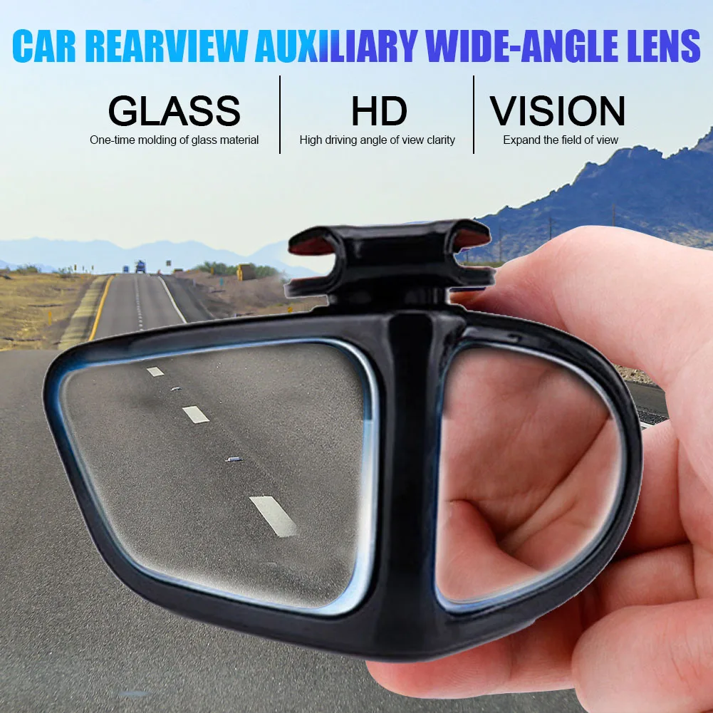 360 Degree HD Car Blind Spot Mirror Rotatable Adjustable 2 Side Wide Angle Exterior Automobile Rear View Mirror Parking Mirror