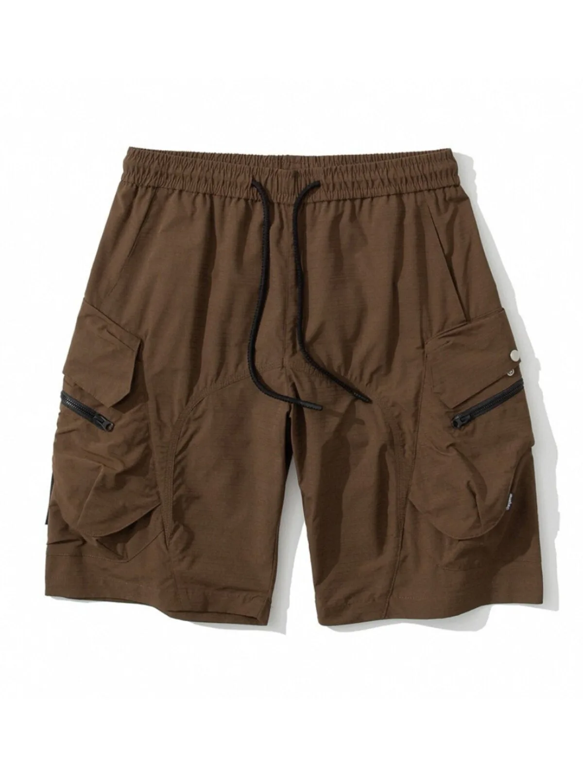 Outdoor Multi Pocket Men's Summer Casual Straight Leg Quick Drying Pants Trendy Solid Color Shorts