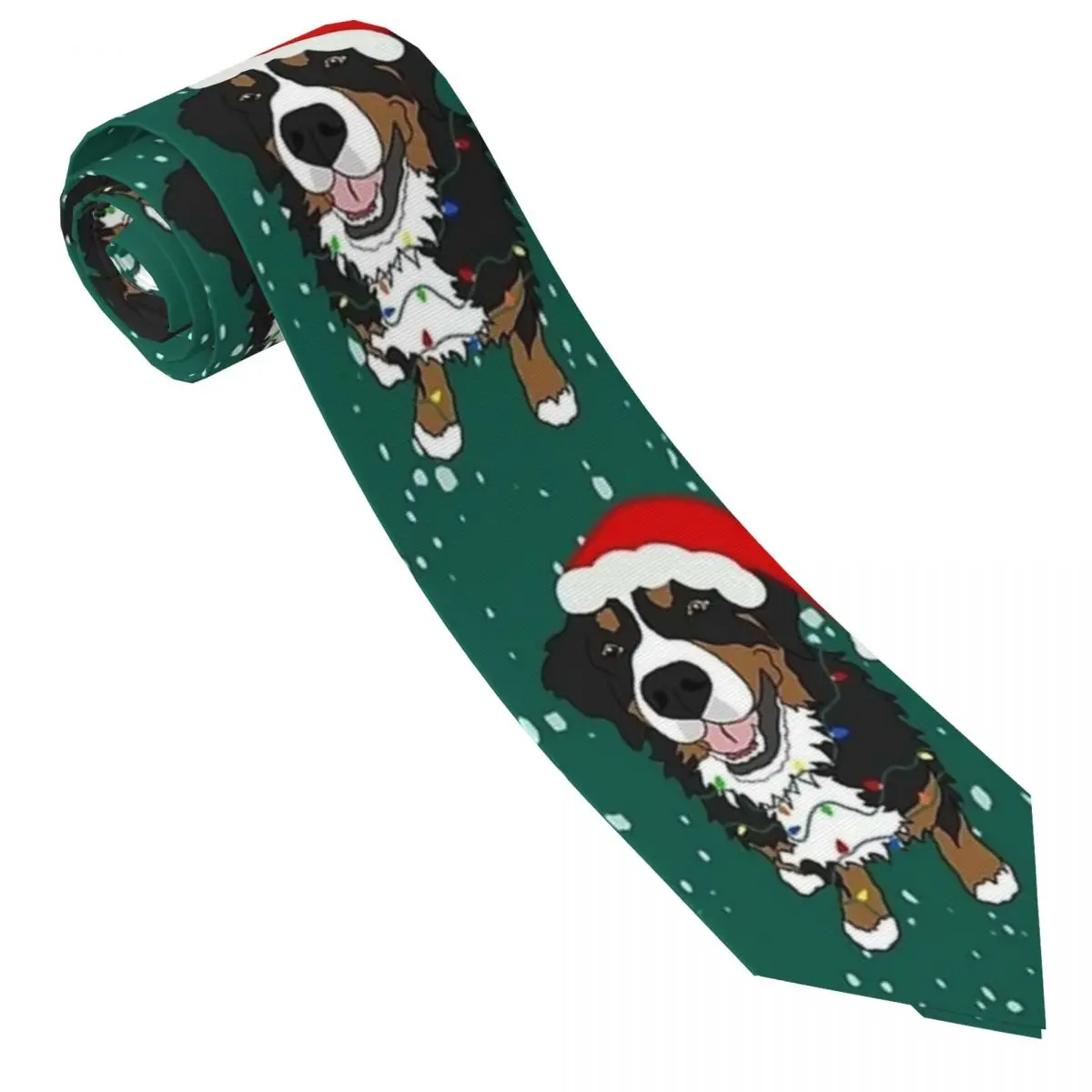 Christmas Bernese Mountain Dog Tie Wedding Neck Ties Adult Elegant Necktie Accessories Quality Custom Collar Tie