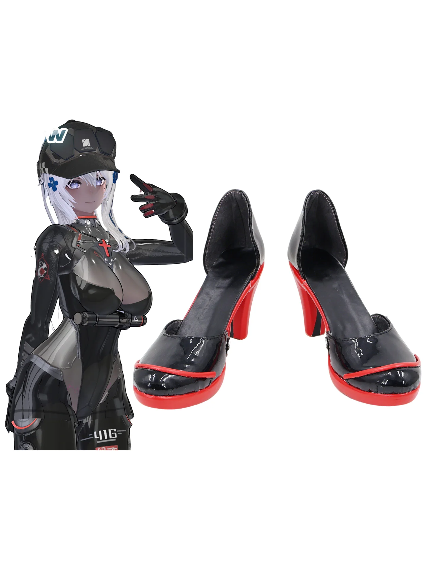 

Klukai Cosplay High Heel Shoes GIRLS FRONTLINE 2 EXILIUM Halloween Carnival Custom Made Klukai Prop Boots